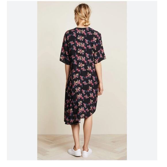 Public School | Rima Crew Neck Half-Sleeve Floral Print Midi Dress Size US 2 - Picture 5 of 9